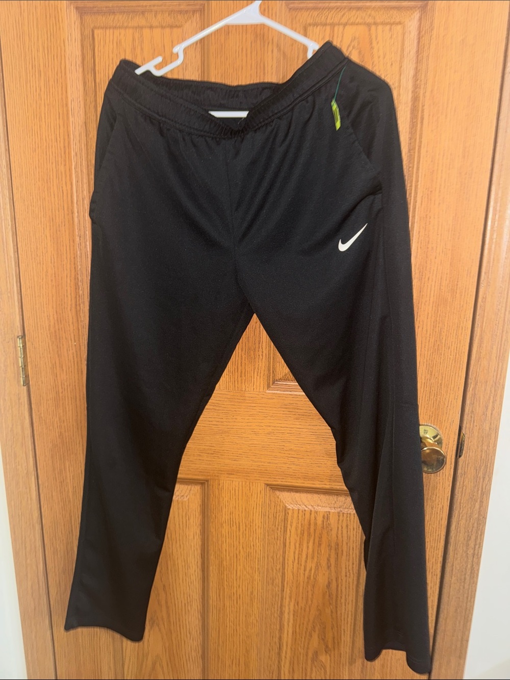 Nike Black Training Pants with White Swoosh